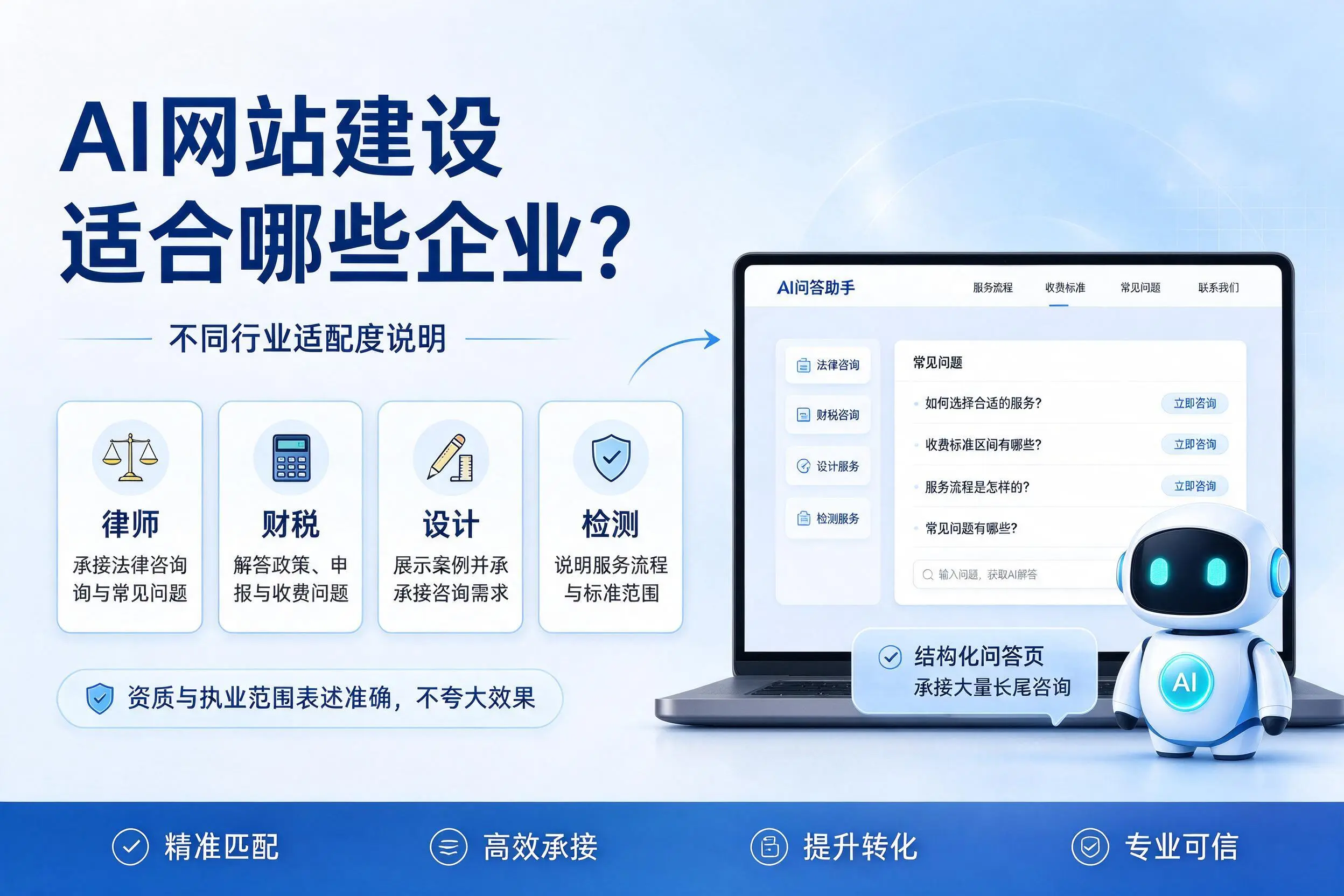 AI网站建设适合哪些企业?苏州不同行业适配度说明