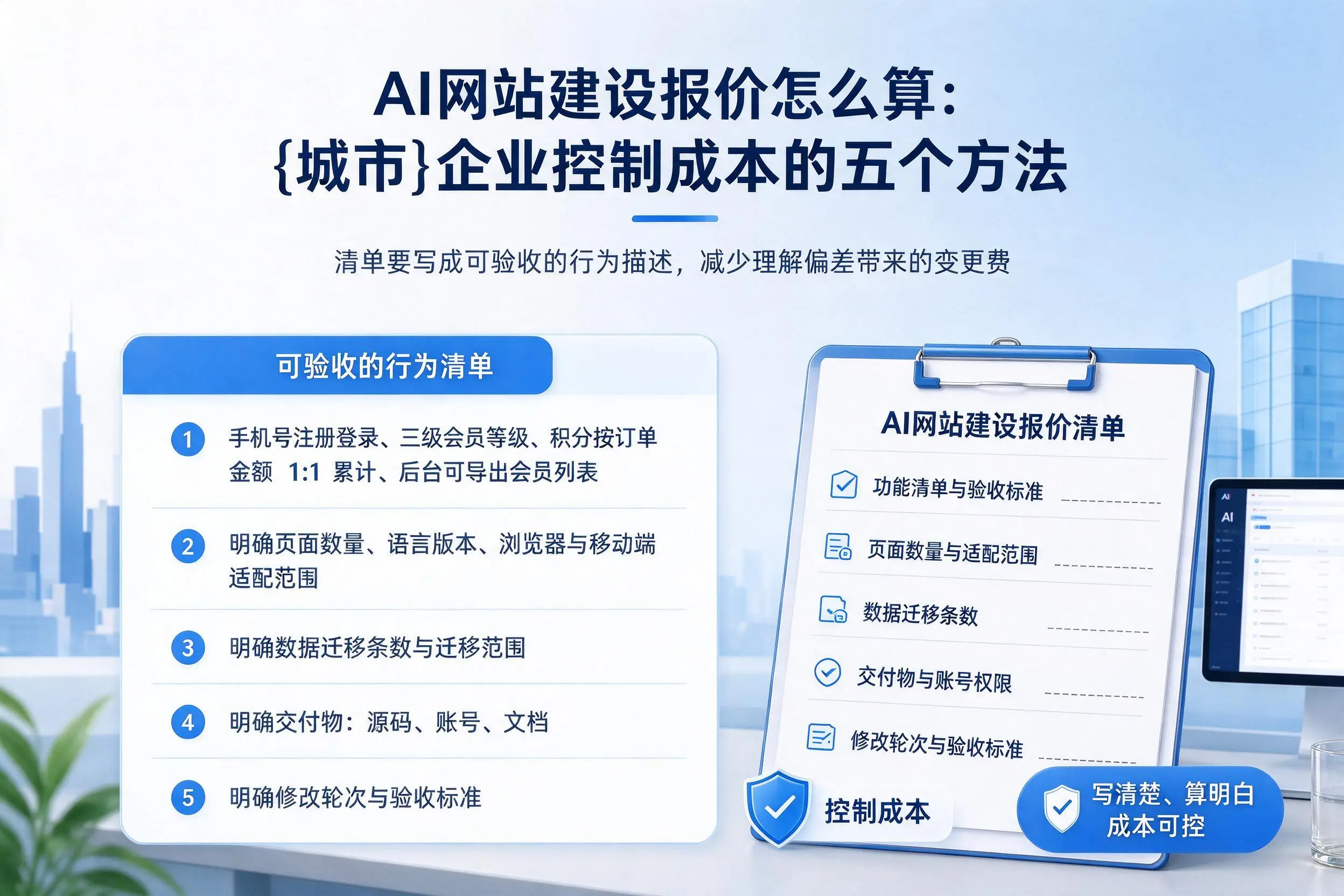 AI网站建设报价怎么算：苏州企业控制成本的五个方法